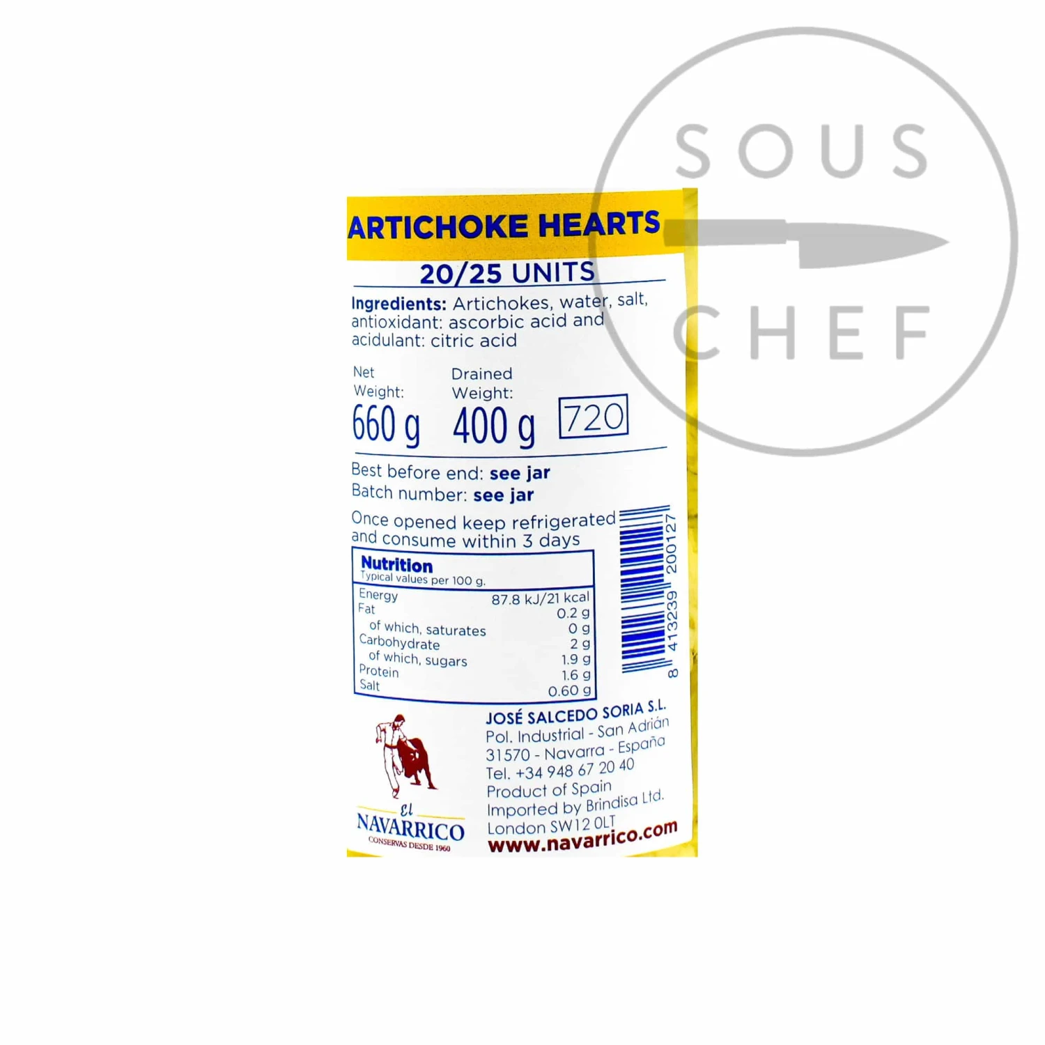 Navarrico Artichoke Hearts 660g - Image 2