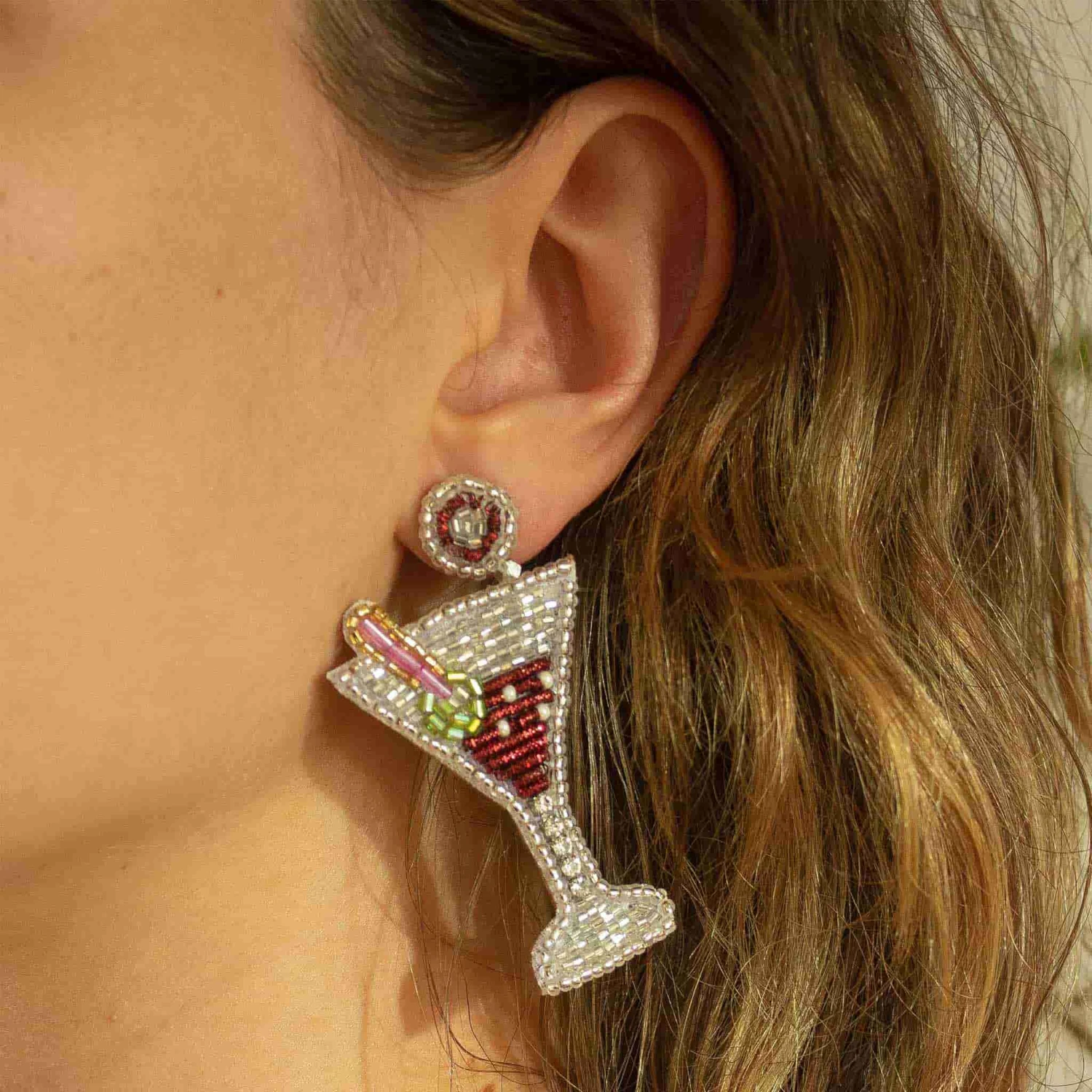 Beaded Martini Earrings - Image 3