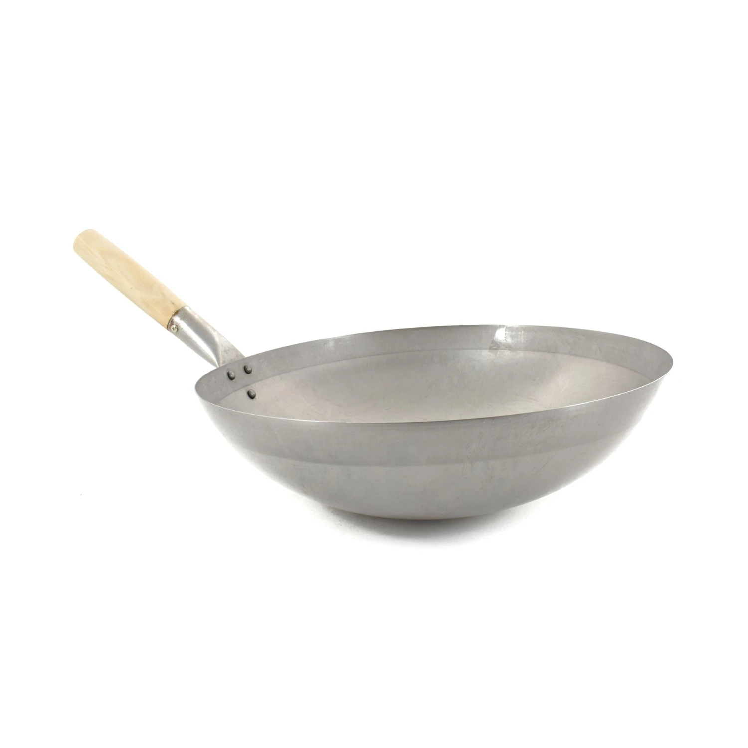 Traditional Round-Base Carbon Steel Wok - Image 2