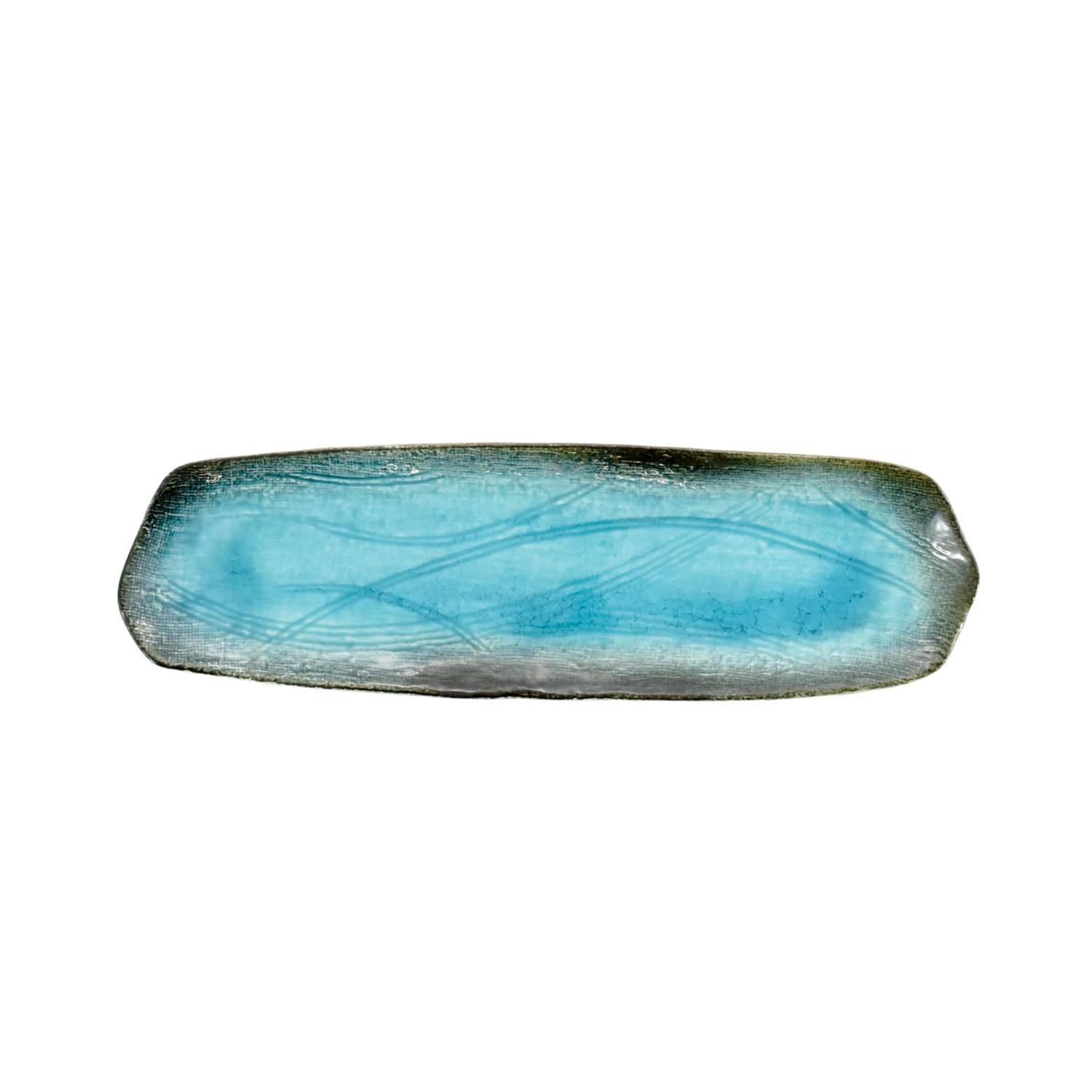 Turquoise Glaze Sushi Platter - Image 2