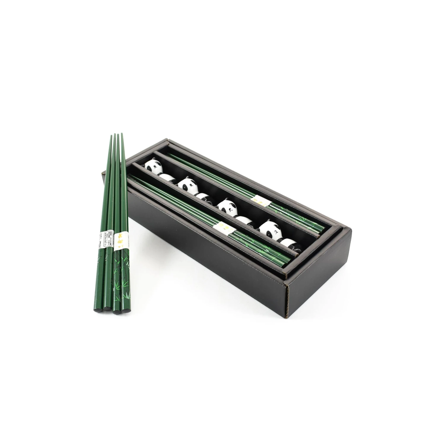 Panda Chopstick & Rest Set - 4 Pairs