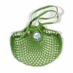 Filt String Bag In Lime Green, Long Handle