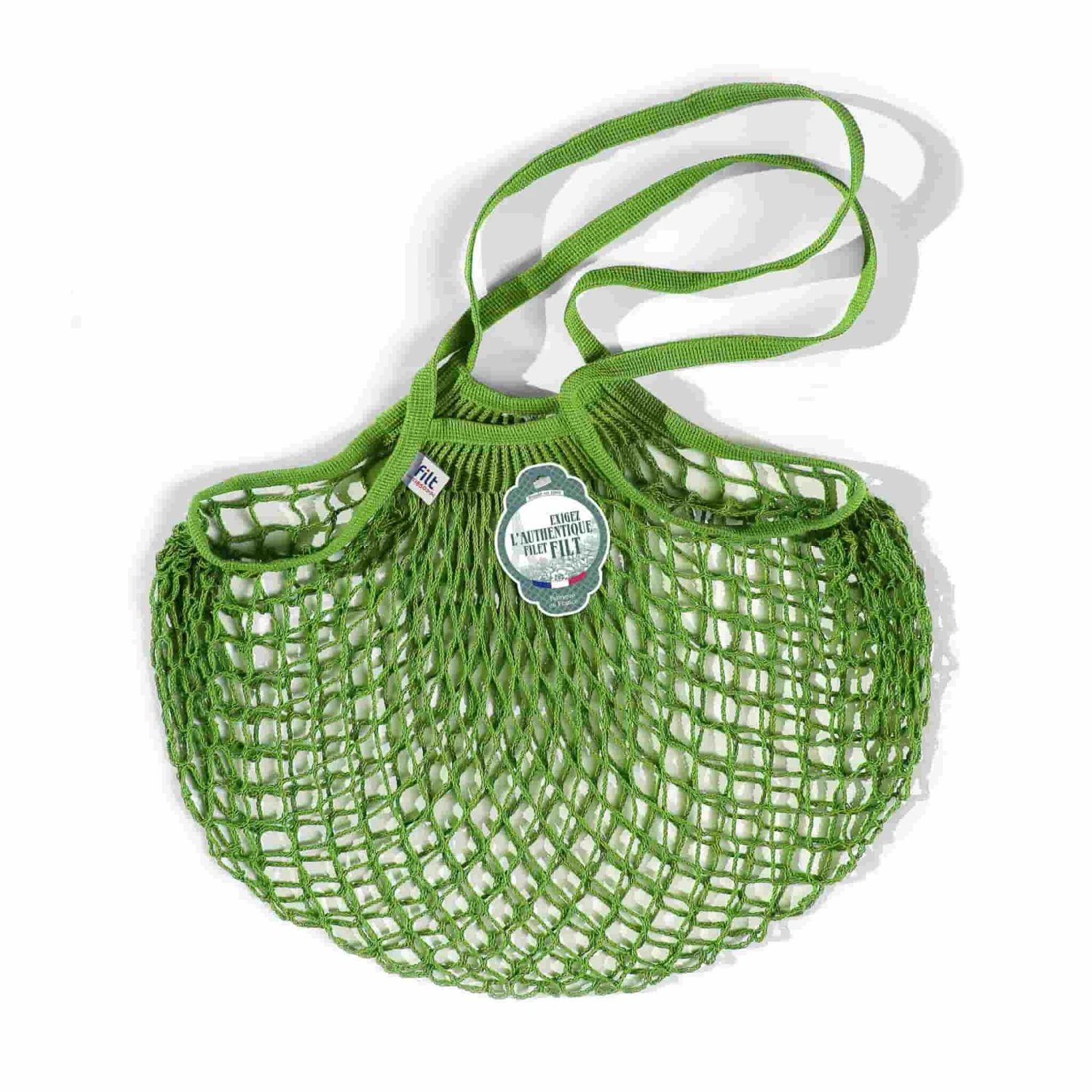 Filt String Bag In Lime Green, Long Handle