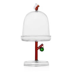 Ichendorf Milano Squirrel Footed Cake Stand With Dome, 29.5x14cm