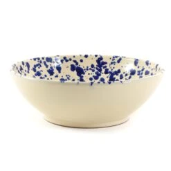 Puglia Blue Splatter Large Salad Bowl 28cm