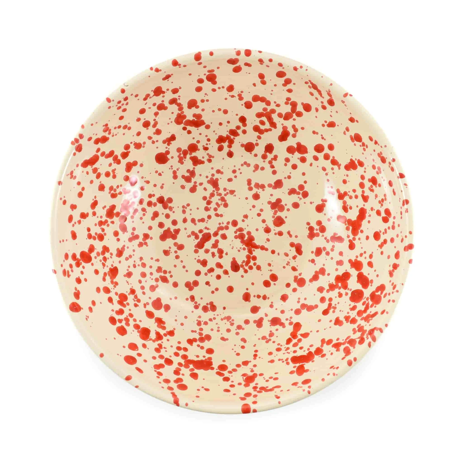 Puglia Red Splatter Large Salad Bowl 28cm - Image 3