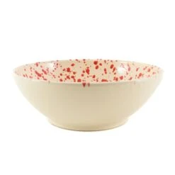 Puglia Red Splatter Large Salad Bowl 28cm