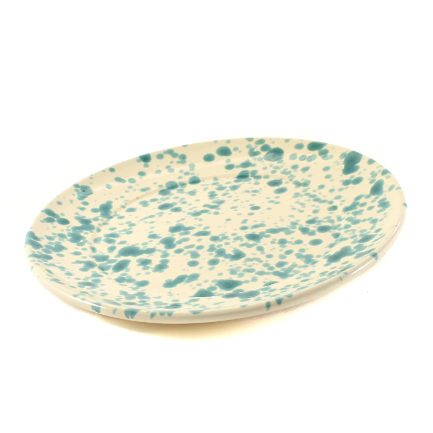 Puglia Aquamarine Splatter Dinner Plate 27cm - Image 3