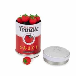 Balvi Set Of 6 Tomato Cocktail Sticks In A Tin
