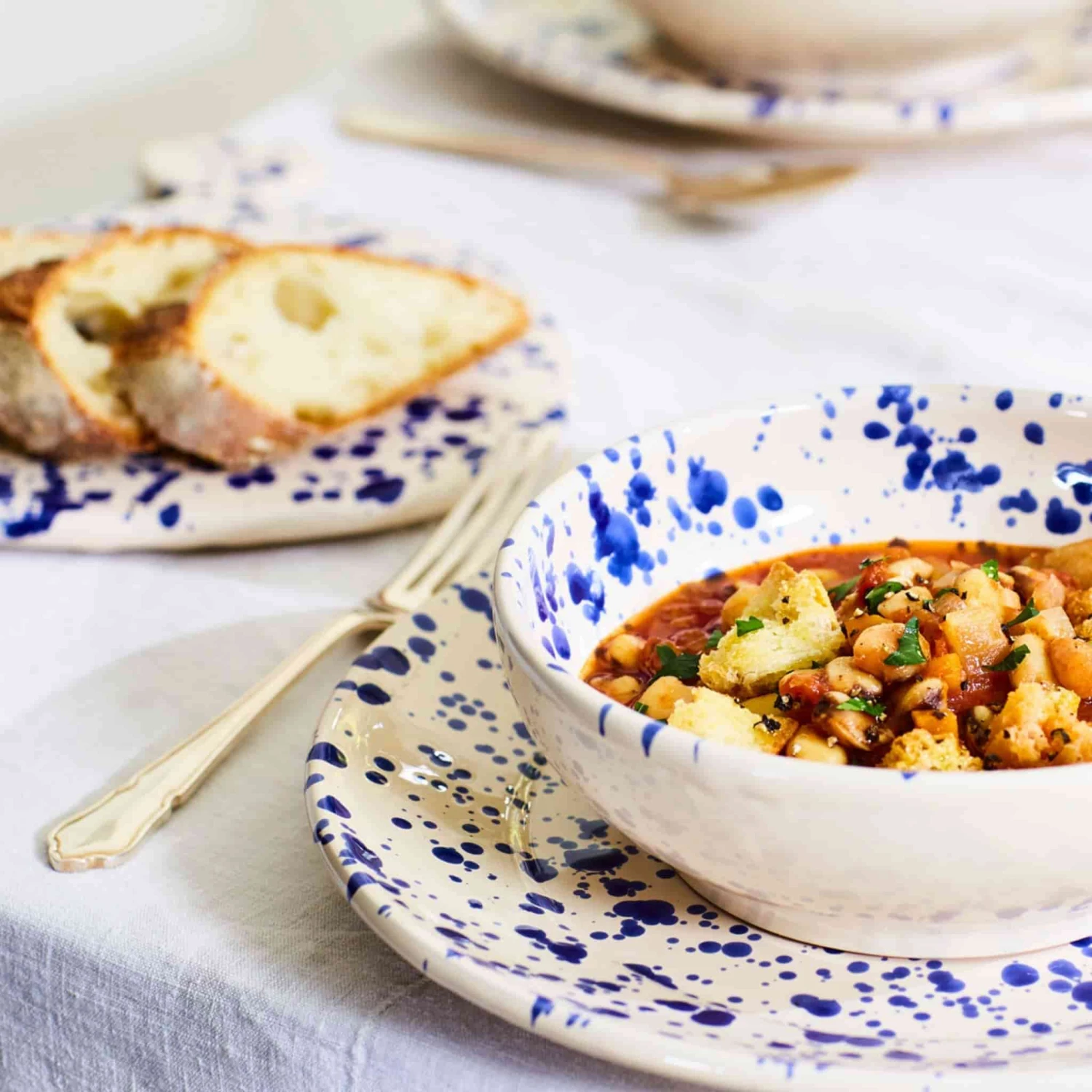 Puglia Blue Splatter Dinner Plate 27cm - Image 4