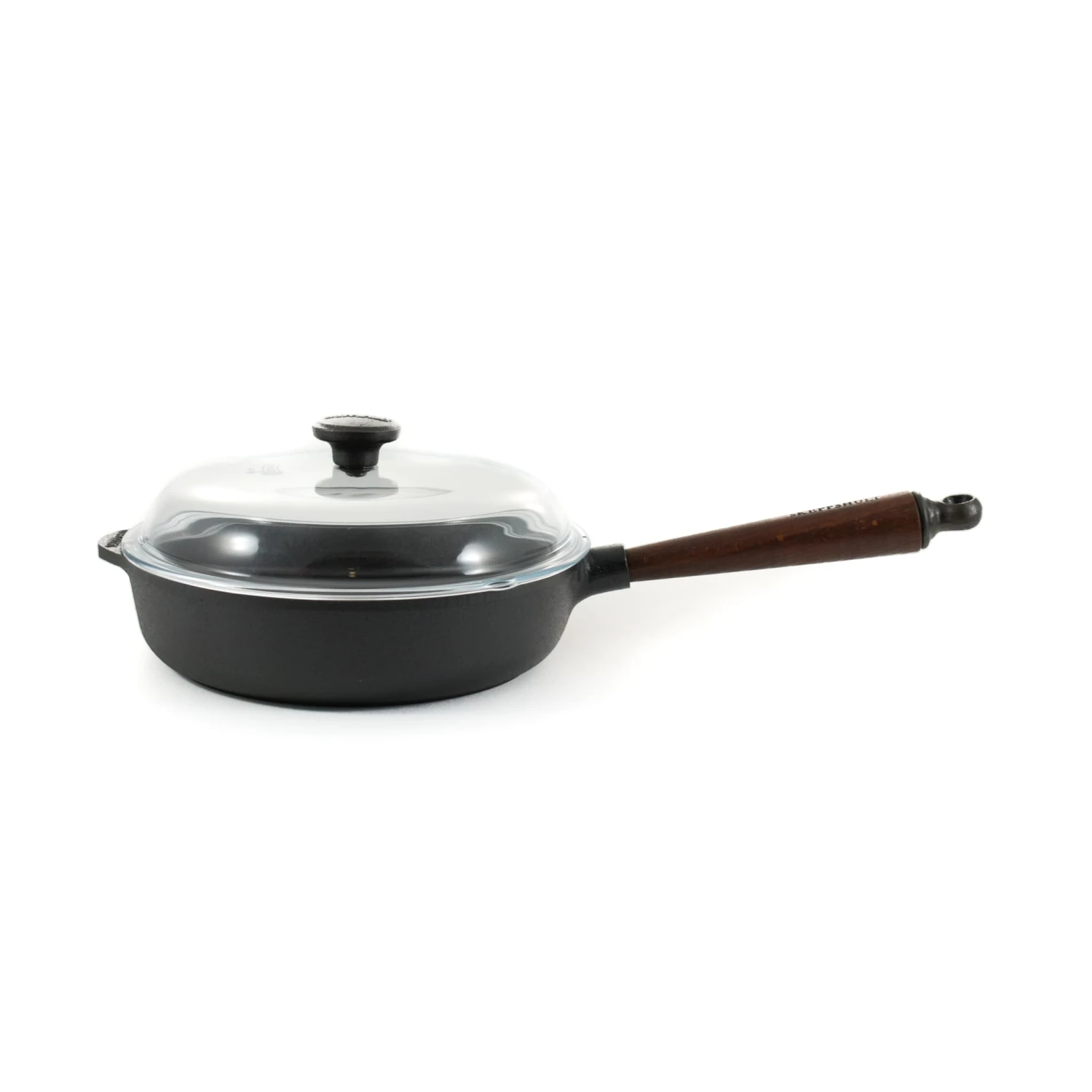 Skeppshult Traditional Cast Iron Deep Saute Pan With Lid 25cm - Image 2