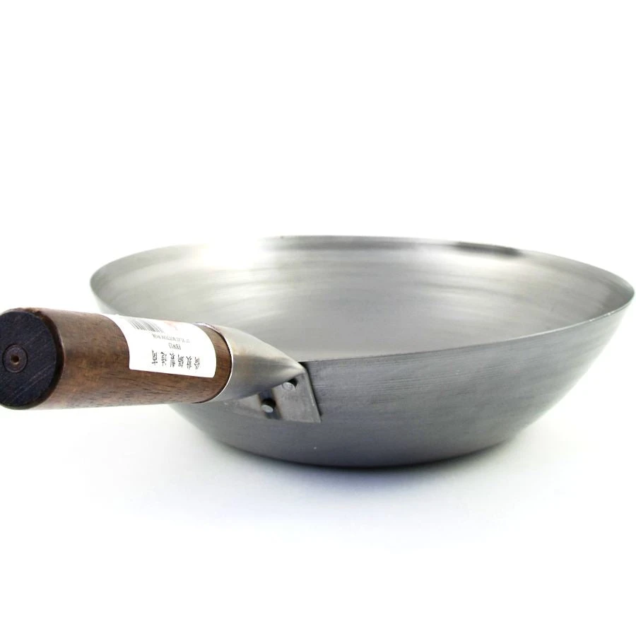 Carbon Steel Wok - Flat Base 33cm Dia - Image 2