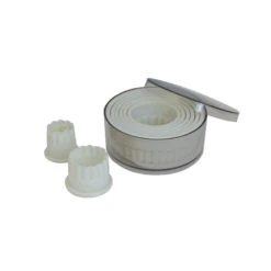 De Buyer Box Of 9 Fluted Round Pastry Cutters