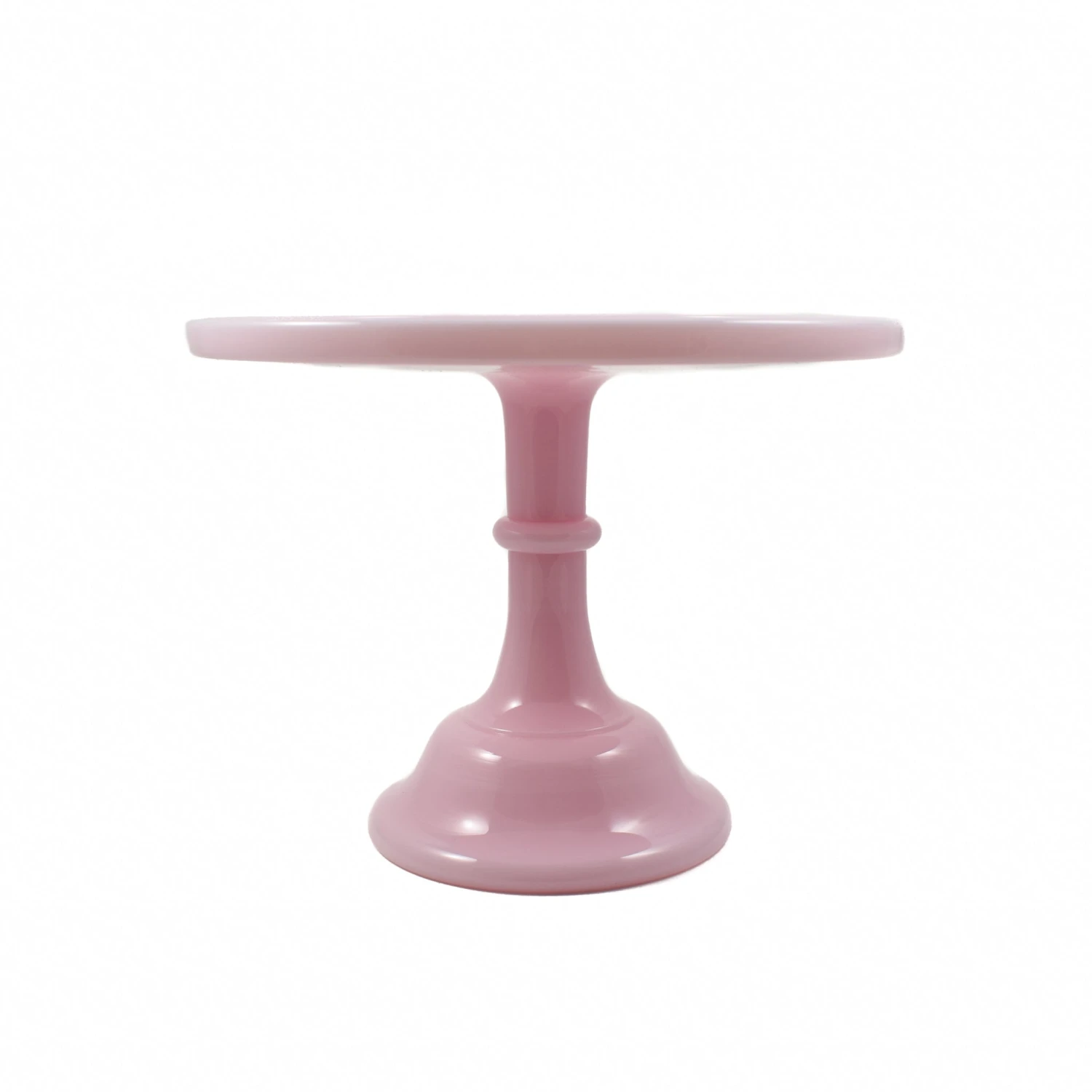 Mosser Glass Pink Milk Glass Cake Stand 10" - Image 2