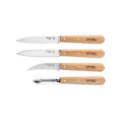 Set Of 4 Opinel Essential Beech Handle Kitchen Knives