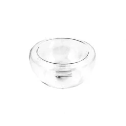6 X 120ml Small Double Wall Glass Bowl