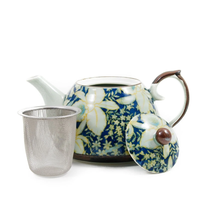Suisen Blue Japanese Teapot - Image 3